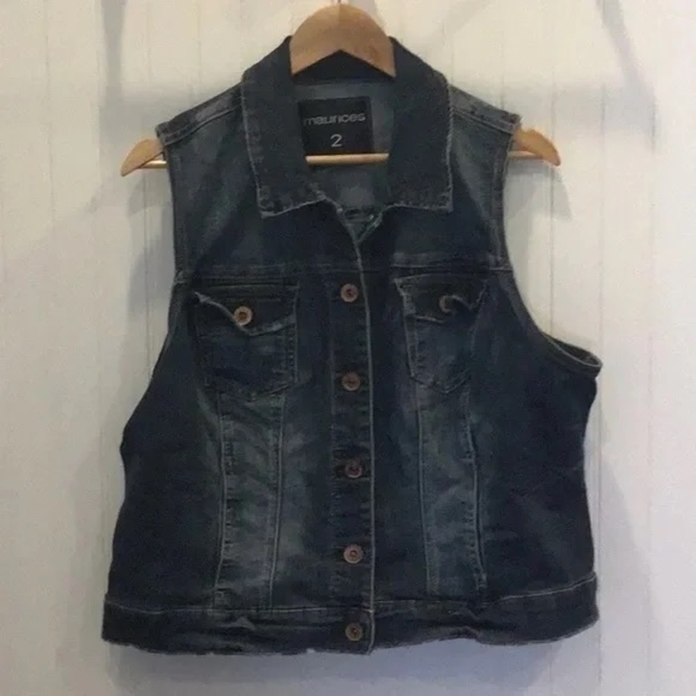 Maurice’s | Denim Vest Boho Size Small - Picture 4 of 9